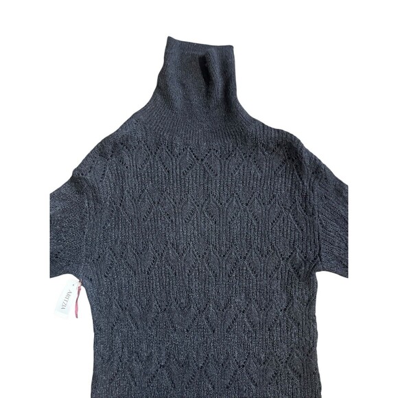 NWT New Moon Aritzia Sweater Dress Black Noir Knit Knitted Wool Blend Sz M - Picture 3 of 16